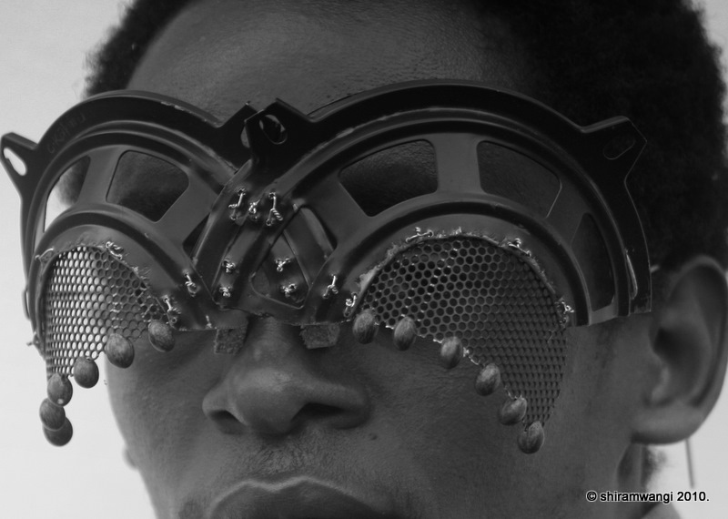 Kenyan artist creates eccentric eyeglasses from electronic waste